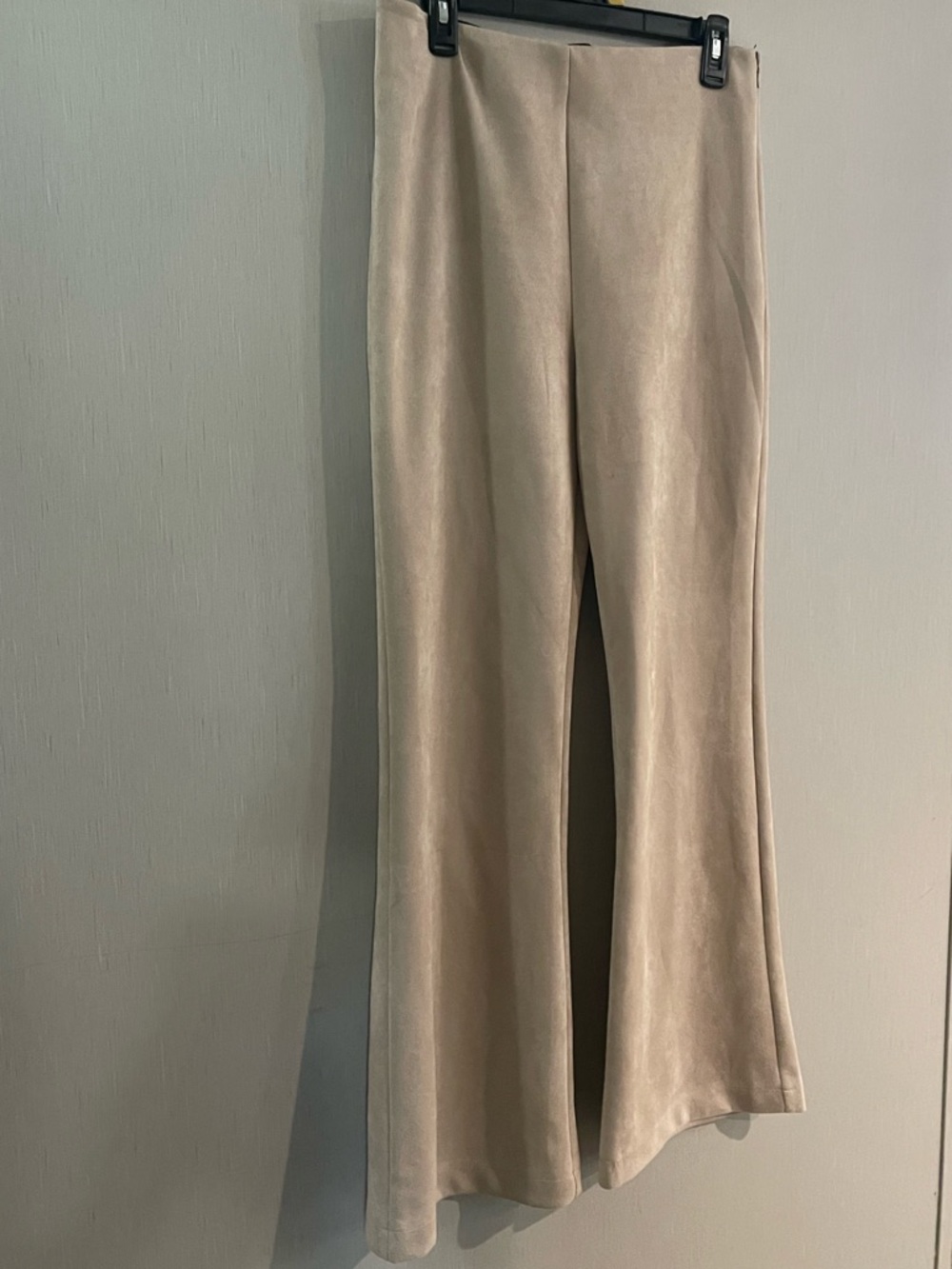 Forever 21 NWT XL Beige Suede-Look Wide Leg Pants
